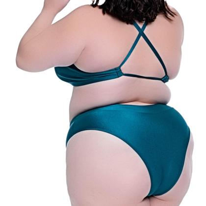 Imagem de Biquíni Plus Size Com Bojo Removível Disfarça Barriguinha