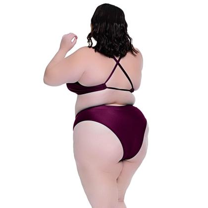 Imagem de Biquíni Plus Size Com Bojo Removível Disfarça Barriguinha