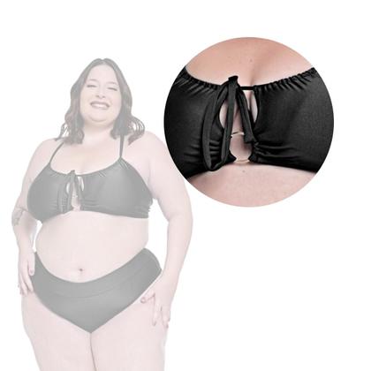 Imagem de Biquíni Plus Size Com Bojo Removível Disfarça Barriguinha