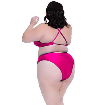 Imagem de Biquíni Plus Size Com Bojo Removível Disfarça Barriguinha