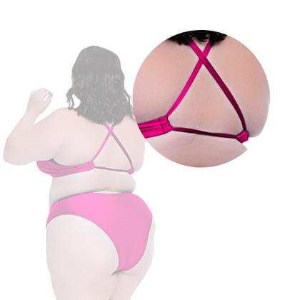 Imagem de Biquíni Plus Size Com Bojo Removível Disfarça Barriguinha