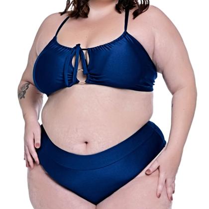 Imagem de Biquíni Plus Size Com Bojo Removível Disfarça Barriguinha