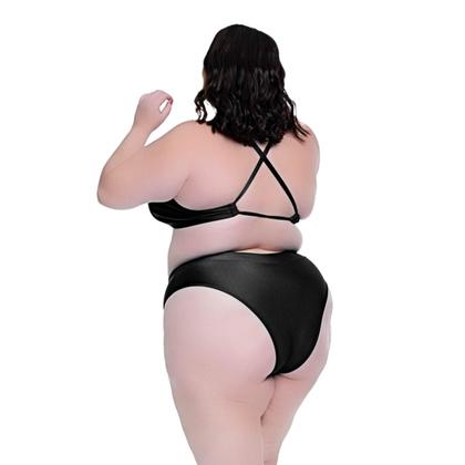 Imagem de Biquíni Plus Size Com Bojo Removível Disfarça Barriguinha