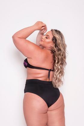 Imagem de Biquíni Plus Size Estampa De Oncinha Com Argola Busto