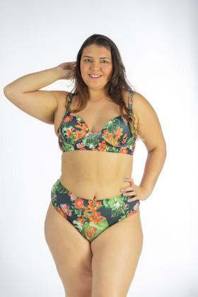 Imagem de Biquíni Plus Size Estampado Asa Delta com Alta Sustentação