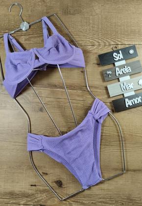 Imagem de Biquíni Plus size Feminino Texturizado Aro Sem Bojo Cacinha BomBom Fio Duplo