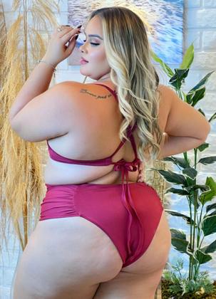 Imagem de Biquíni Plus Size meia taça com bojo e aro de sustentação