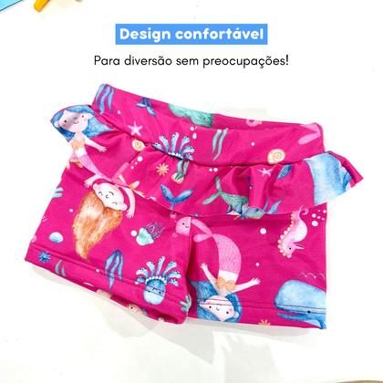Imagem de Biquíni Praia Top + Shorts Babadinho Forrado Menina Piscina