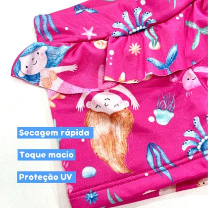 Imagem de Biquíni Praia Top + Shorts Babadinho Forrado Menina Piscina
