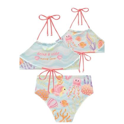 Imagem de Biquíni reversível dry com proteção uv 50+ estampado flora infanti
