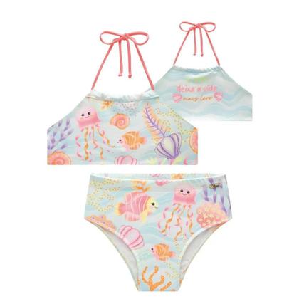Imagem de Biquíni reversível dry com proteção uv 50+ estampado flora infanti