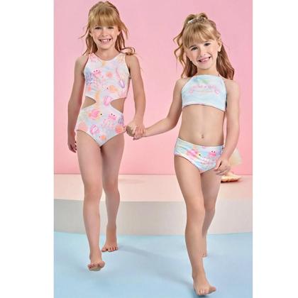 Imagem de Biquíni reversível dry com proteção uv 50+ estampado flora infanti