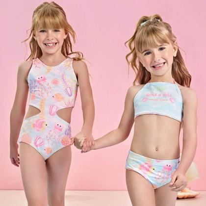 Imagem de Biquíni reversível dry com proteção uv 50+ estampado flora infanti