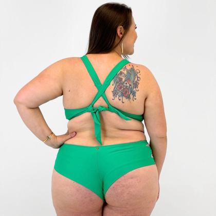 Imagem de Biquíni Sol Pleno Plus Size Liso String com Bojo Feminino