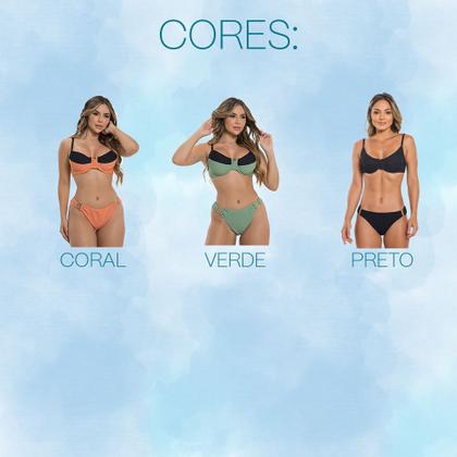 Imagem de Biquíni Textura C/ Aro Alça Regulável Com Bojo Removível