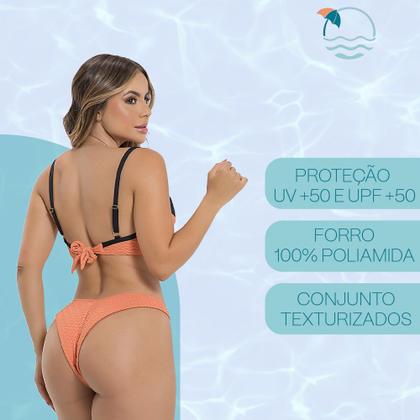 Imagem de Biquíni Textura C/ Aro Alça Regulável Com Bojo Removível