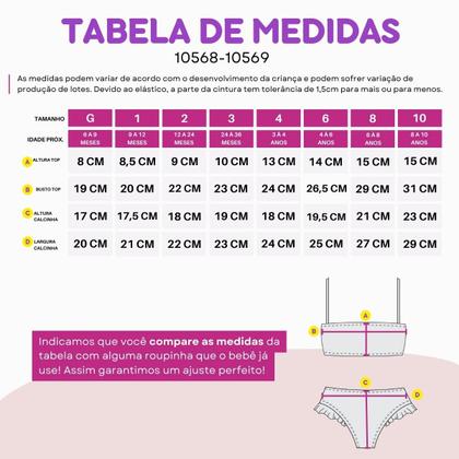 Imagem de Biquíni Top Faixa Estampada + Calcinha Lisa