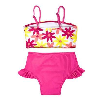 Imagem de Biquíni Top Faixa Estampada + Calcinha Lisa