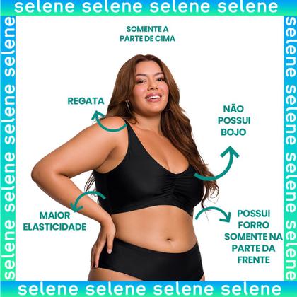 Imagem de Biquíni Top Regata Avulso Plus Size Liso Básico Selene