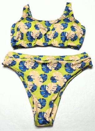 Imagem de Biquíni Top Regata Com Bojo Cintura Alta Plus Size 48/50