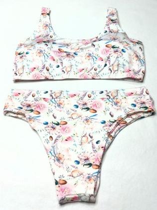 Imagem de Biquíni Top Regata Com Bojo Cintura Alta Plus Size 48/50