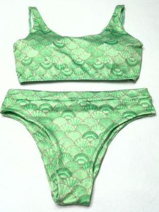 Imagem de Biquíni Top Regata Com Bojo Cintura Alta Plus Size 48/50