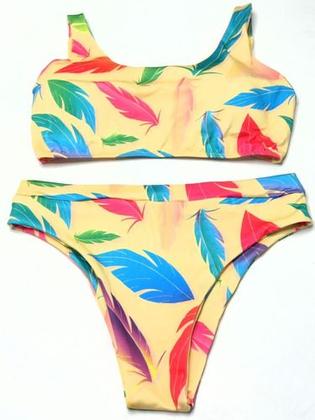 Imagem de Biquíni Top Regata Com Bojo Cintura Alta Plus Size 48/50