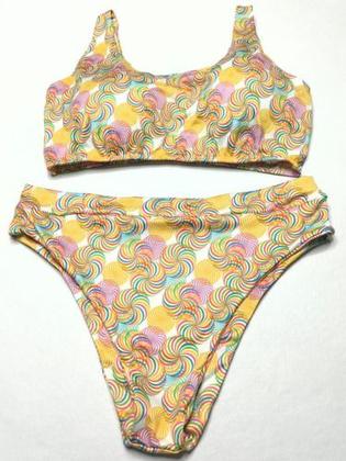 Imagem de Biquíni Top Regata Com Bojo Cintura Alta Plus Size 48/50