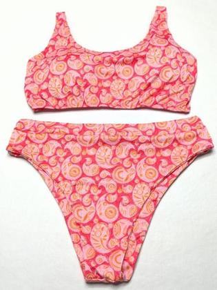 Imagem de Biquíni Top Regata Com Bojo Cintura Alta Plus Size 48/50