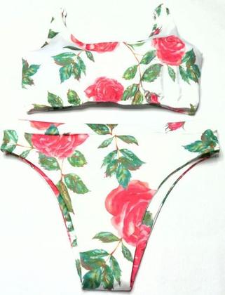 Imagem de Biquíni Top Regata Com Bojo Cintura Alta Plus Size 48/50