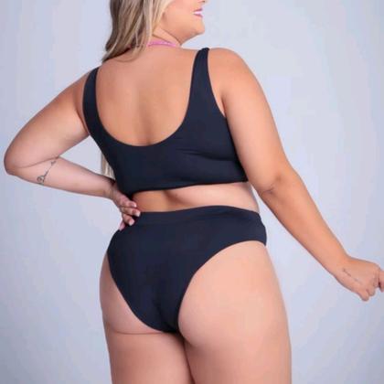 Imagem de Biquíni Top Regata Com Bojo Cintura Alta Plus Size 48/50