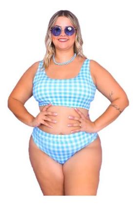 Imagem de Biquíni Top Regata Com Bojo Cintura Alta Plus Size 48/50