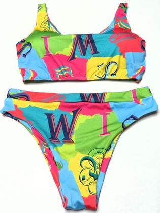 Imagem de Biquíni Top Regata Com Bojo Cintura Alta Plus Size 48/50