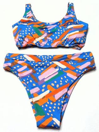 Imagem de Biquíni Top Regata Com Bojo Cintura Alta Plus Size 48/50