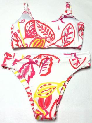 Imagem de Biquíni Top Regata Com Bojo Cintura Alta Plus Size 48/50