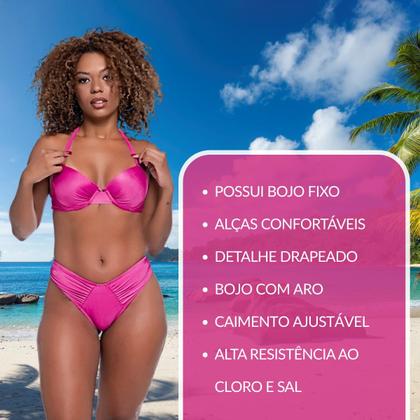 Imagem de Biquínis Feminino Kit Liso e Estampado Moderno Bojo Praia