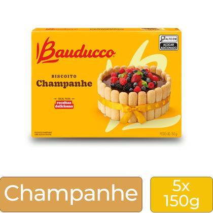 Imagem de Biscoito Bauducco Champanhe Kit 5 Pacotes de 150g