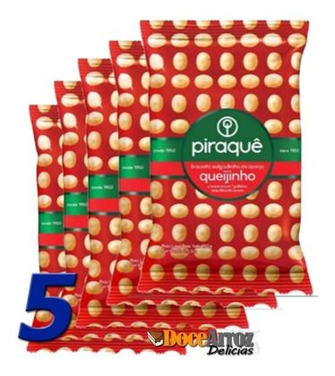 Imagem de Biscoito Bolacha Queijinho Piraque Salgado 05 X 100gr Cada