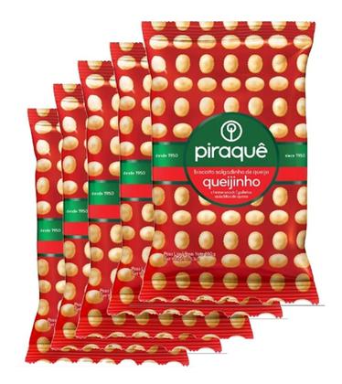 Imagem de Biscoito Bolacha Queijinho Piraque Salgado 05 X 100gr Cada