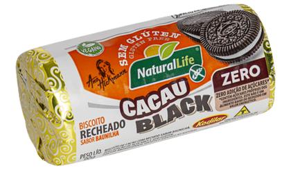 Imagem de Biscoito Cacau Black Recheio de Baunilha Zero Açúcar S/ Glúten Vegano Kodilar 90g - Kit com 24 Uni
