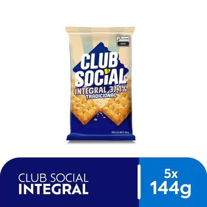 Imagem de Biscoito Club Social Integral Kit 5 Packs 144g - 6x24g