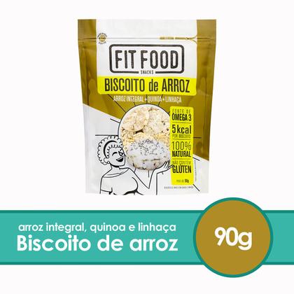 Imagem de Biscoito de Arroz Integral Quinoa e Linhaça FIT FOOD 90g