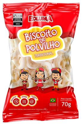 Imagem de Biscoito de Polvilho salgado, assado 70g kit com 24 unidades cada - Edluma