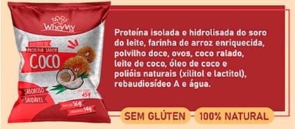 Imagem de Biscoito Fit Sabor Coco com Whey Protein de 16g de Proteína com 45g - WheyViv