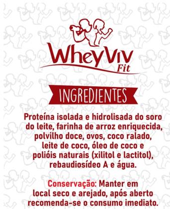 Imagem de Biscoito Fit Sabor Coco com Whey Protein de 16g de Proteína com 45g - WheyViv