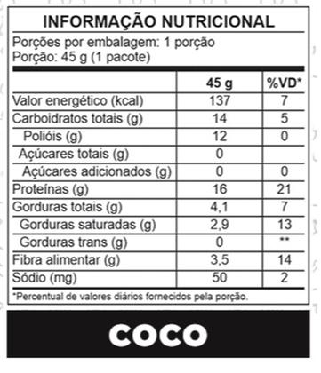 Imagem de Biscoito Fit Sabor Coco com Whey Protein de 16g de Proteína com 45g - WheyViv