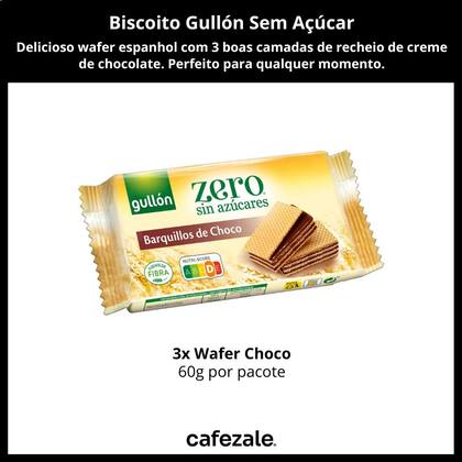Imagem de Biscoito Gullón Sem Açúcar, Wafer Chocolate, 3 Pacotes