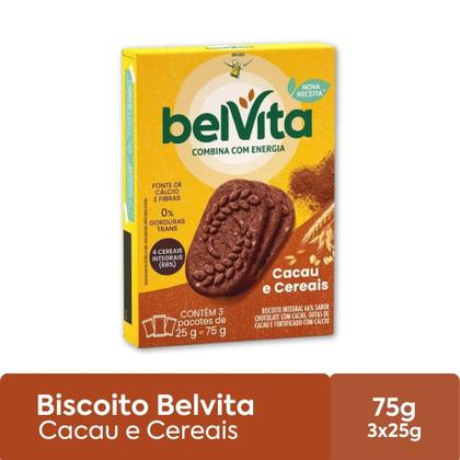 Imagem de Biscoito Integral Belvita Cacau e Cereais 75g