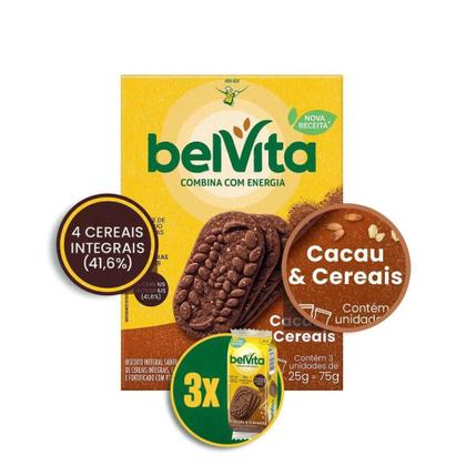 Imagem de Biscoito Integral Belvita Cacau e Cereais 75g