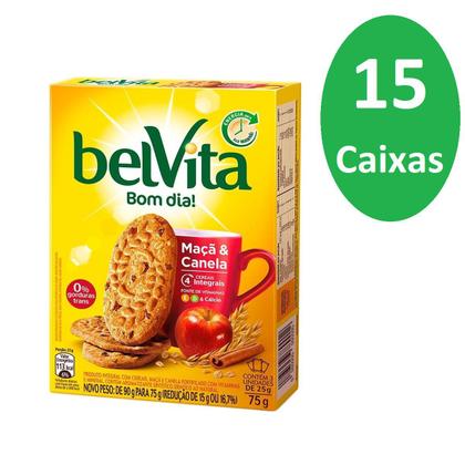 Imagem de Biscoito Integral Belvita Maçã e Canela 75g Kit c/20 Caixas